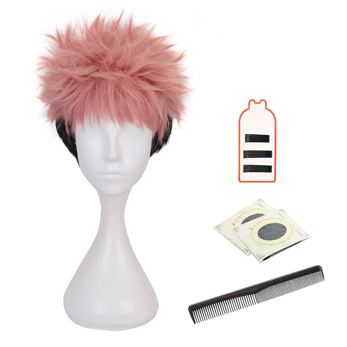 YOO Jujutsu JJK Anime Itadori Yuji Cosplay Costume Wig Latest Hoodie Pants Halloween Christmas Convention Rose Net Synthetic thumbnail 13