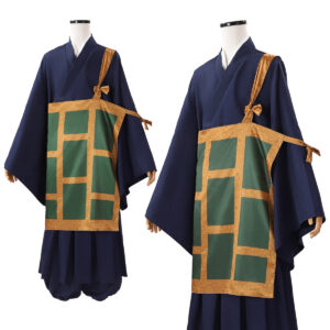 YOO Jujutsu JJK Manga Anime Suguru Geto Cosplay Costume Wig Dark Blue kimono Top Skirt Pants Cassock Rose Net Halloween Gift
