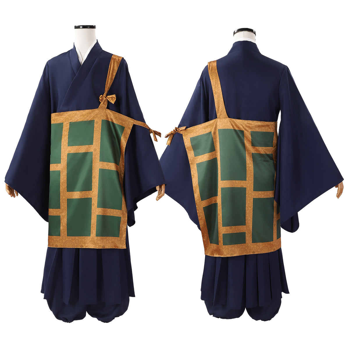 YOO Jujutsu JJK Manga Anime Suguru Geto Cosplay Costume Wig Dark Blue kimono Top Skirt Pants Cassock Rose Net Halloween Gift thumbnail 3