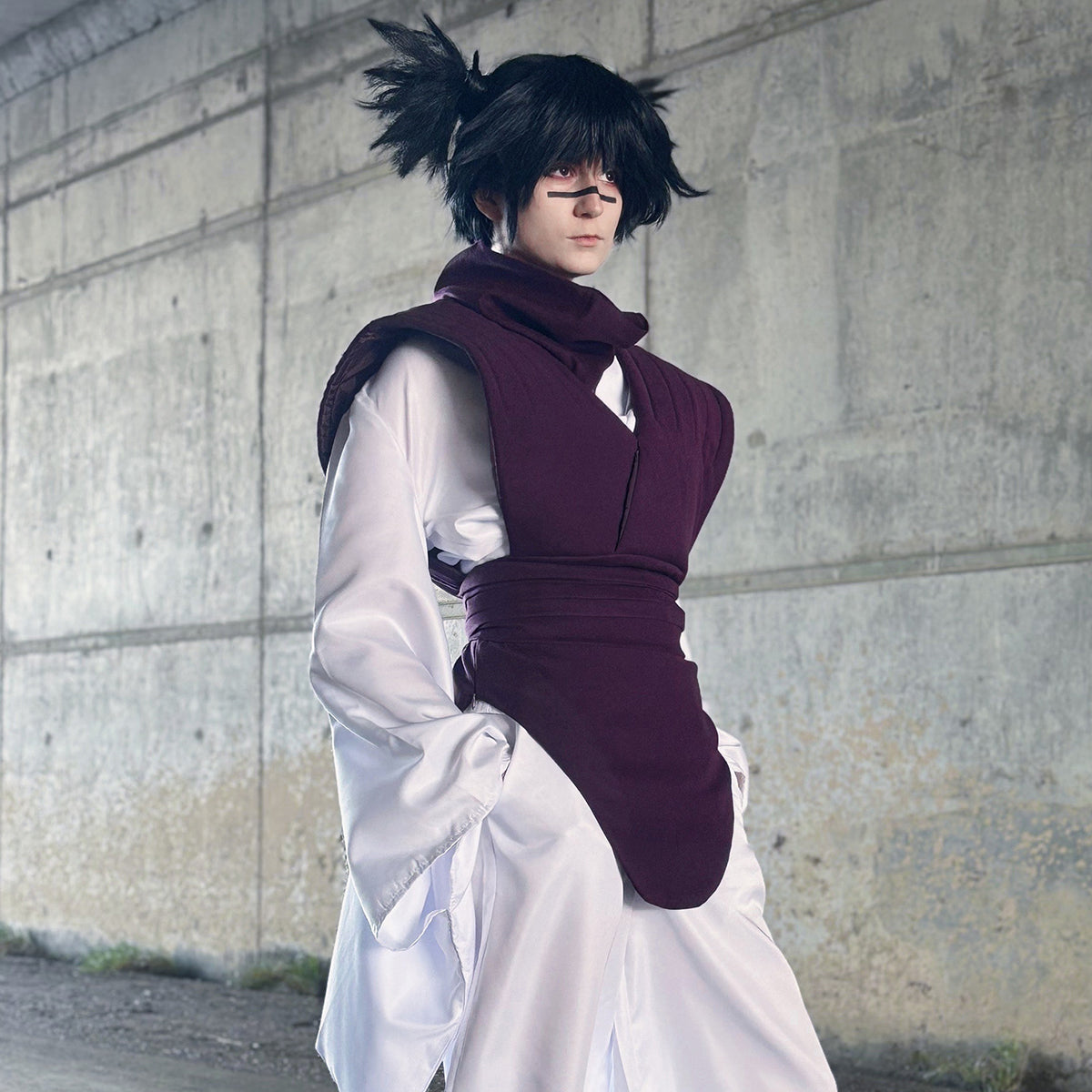 YOO Jujutsu JJK Manga Anime Choso Cosplay Costume Purple Vest Neck Gaiter Belt White Elastic Pants Top Gift thumbnail 4