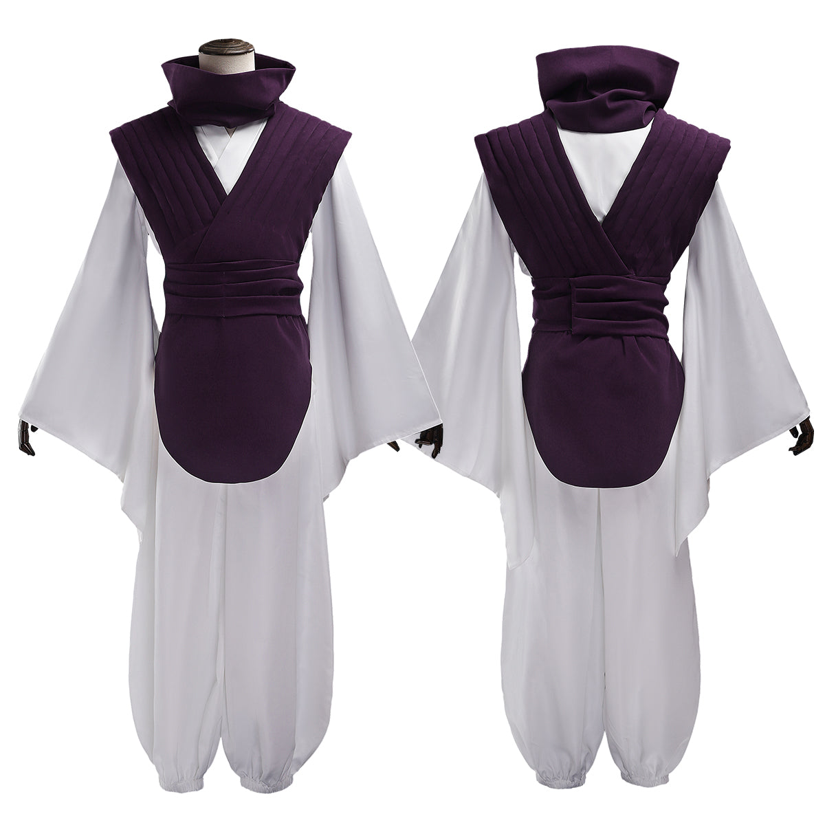 YOO Jujutsu JJK Manga Anime Choso Cosplay Costume Purple Vest Neck Gaiter Belt White Elastic Pants Top Gift thumbnail 7