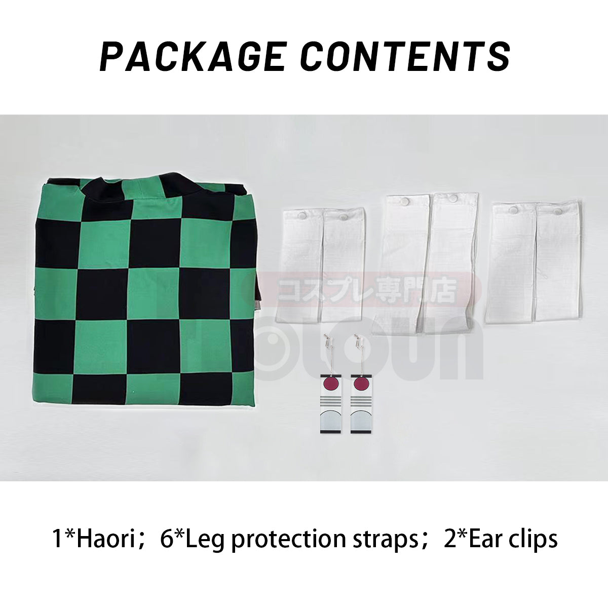 YOO Anime Kamado Tanjirou Cosplay Costume Wig Haori Embroidery Top Elastic Pants Belt Rose Net Cos Halloween Christmas Gift thumbnail 15