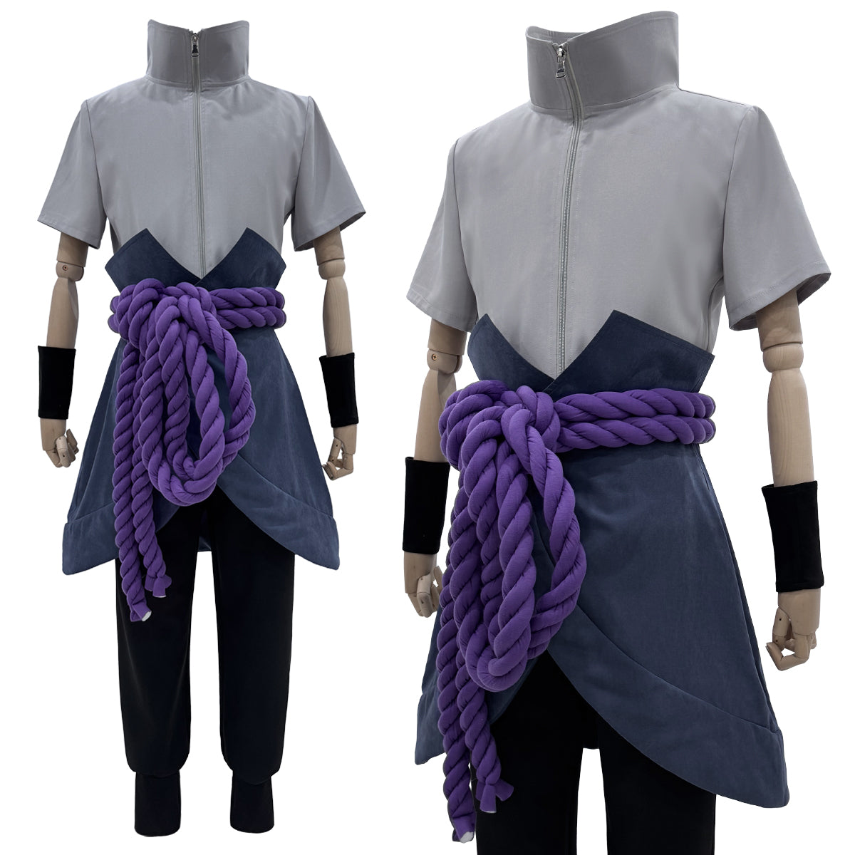 YOO Anime Uchiha Sasuke Cosplay Costume Wig Top Pants Belt Cos Convention Gift Adult Version Unisex