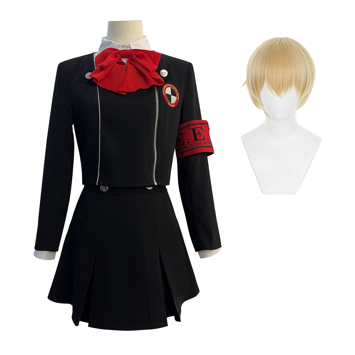 YOO Game P3 Aegis Cosplay Costume Gekkoukan High School Uniform Embroidery Suit Skirt Shirt Daily Wearing Gift