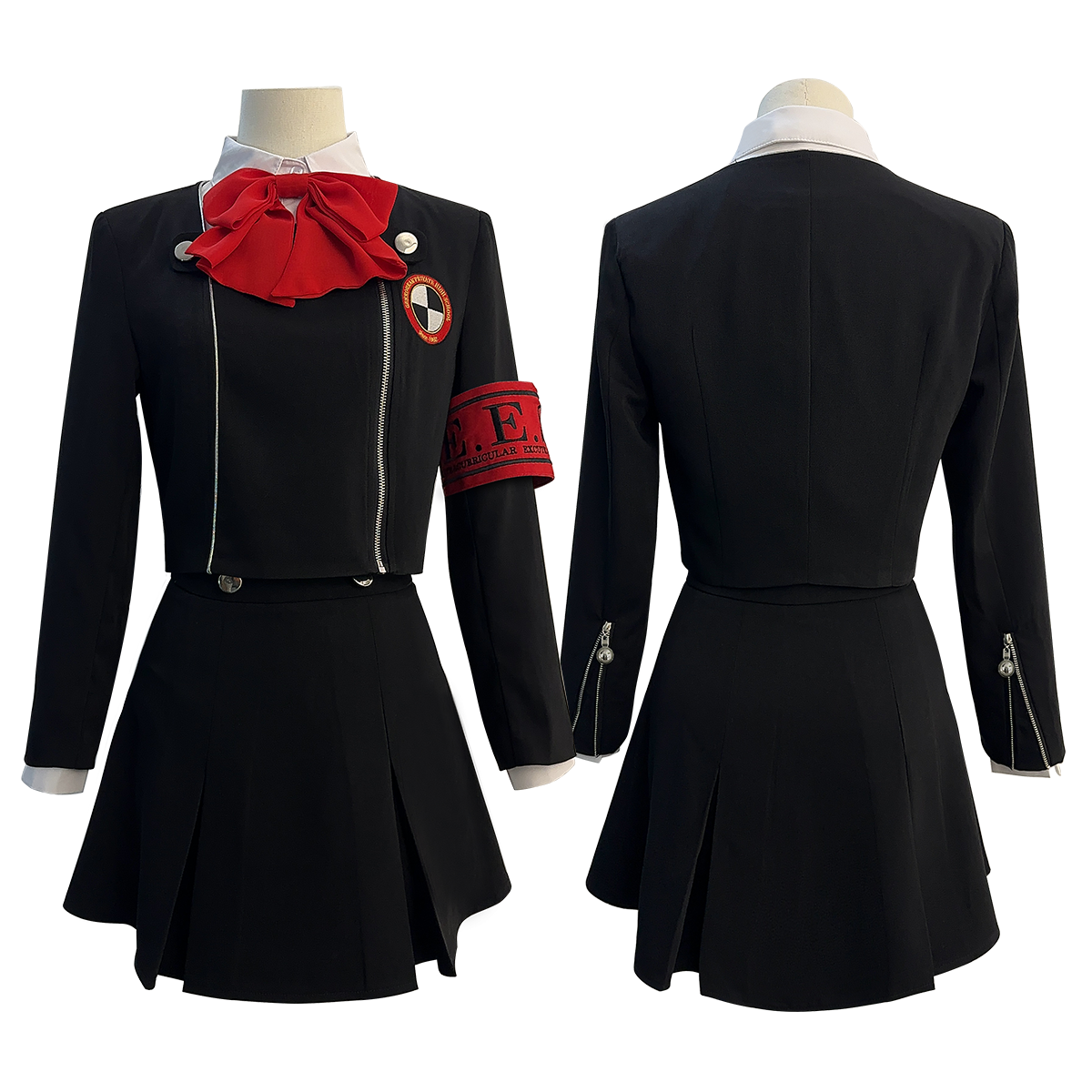 YOO Game P3 Aegis Cosplay Costume Gekkoukan High School Uniform Embroidery Suit Skirt Shirt Daily Wearing Gift thumbnail 3