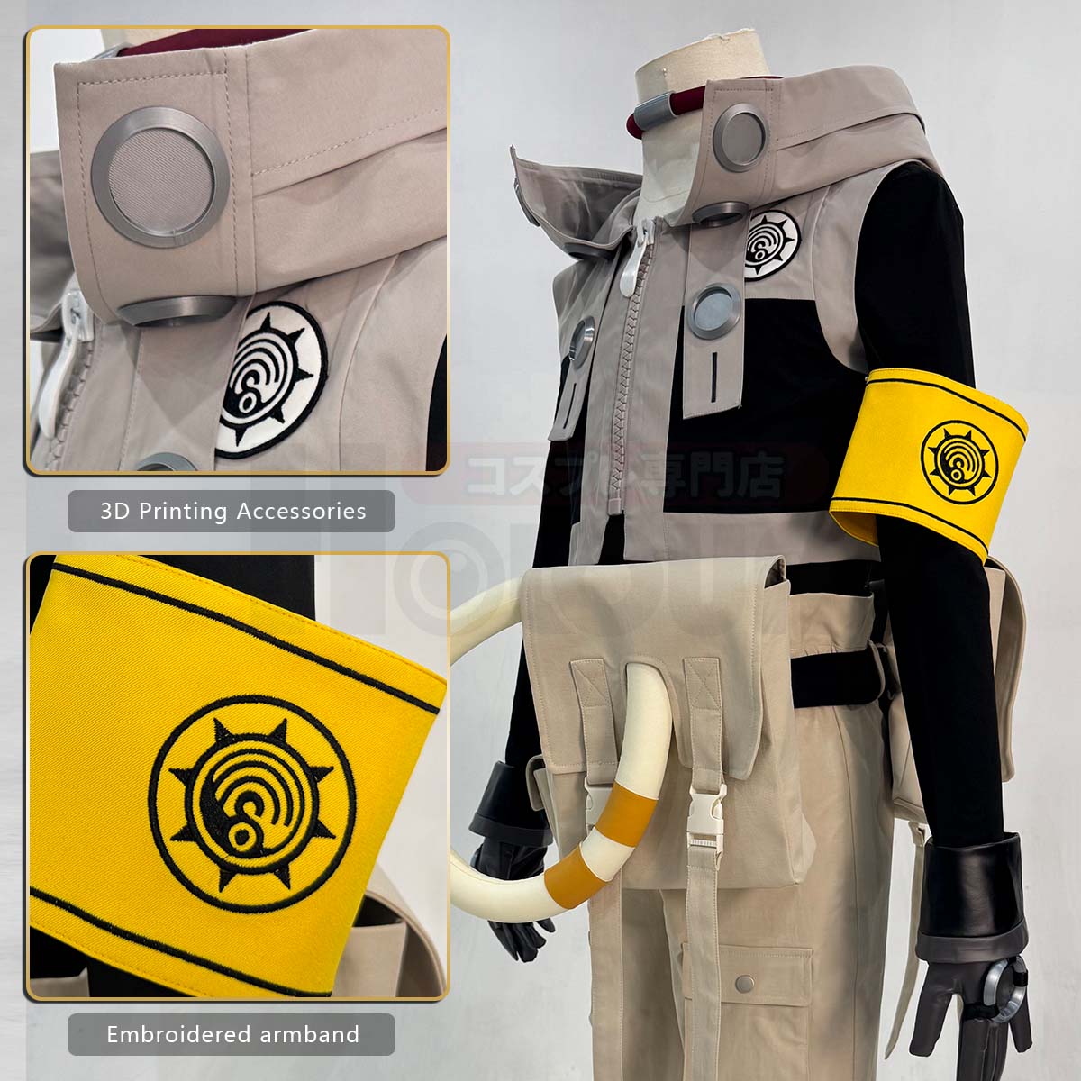 YOO Gachiakuta Anime Rudo Cosplay Costume Convention Halloween Christmas Embroidery Armband T-Shirt Pants Coat Bag Gloves thumbnail 12