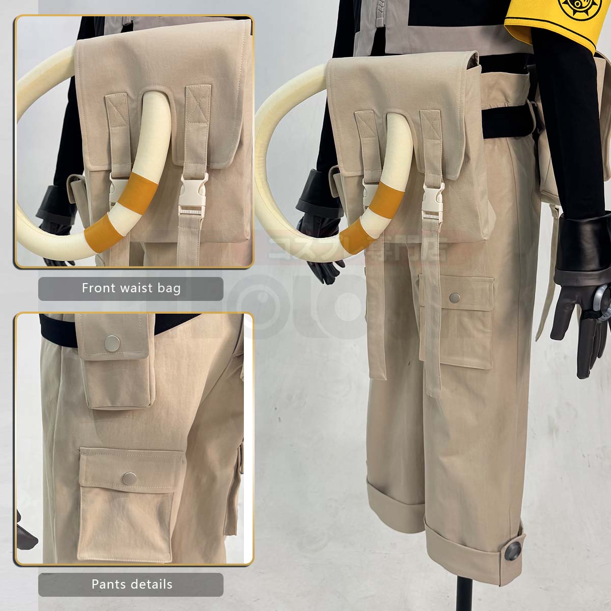 YOO Gachiakuta Anime Rudo Cosplay Costume Convention Halloween Christmas Embroidery Armband T-Shirt Pants Coat Bag Gloves thumbnail 14