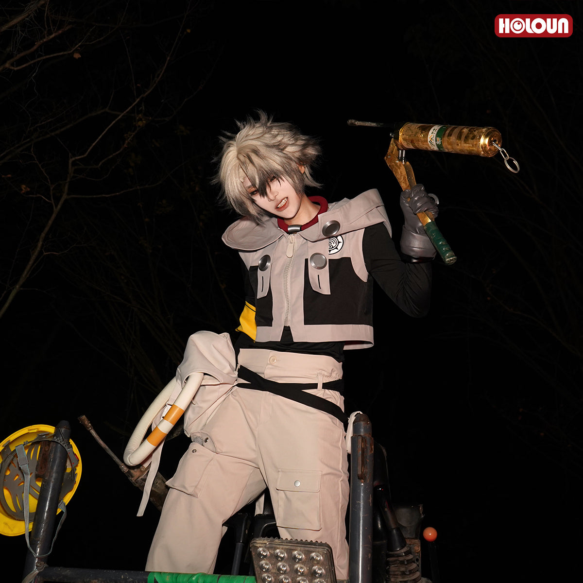 YOO Gachiakuta Anime Rudo Cosplay Costume Convention Halloween Christmas Embroidery Armband T-Shirt Pants Coat Bag Gloves thumbnail 7