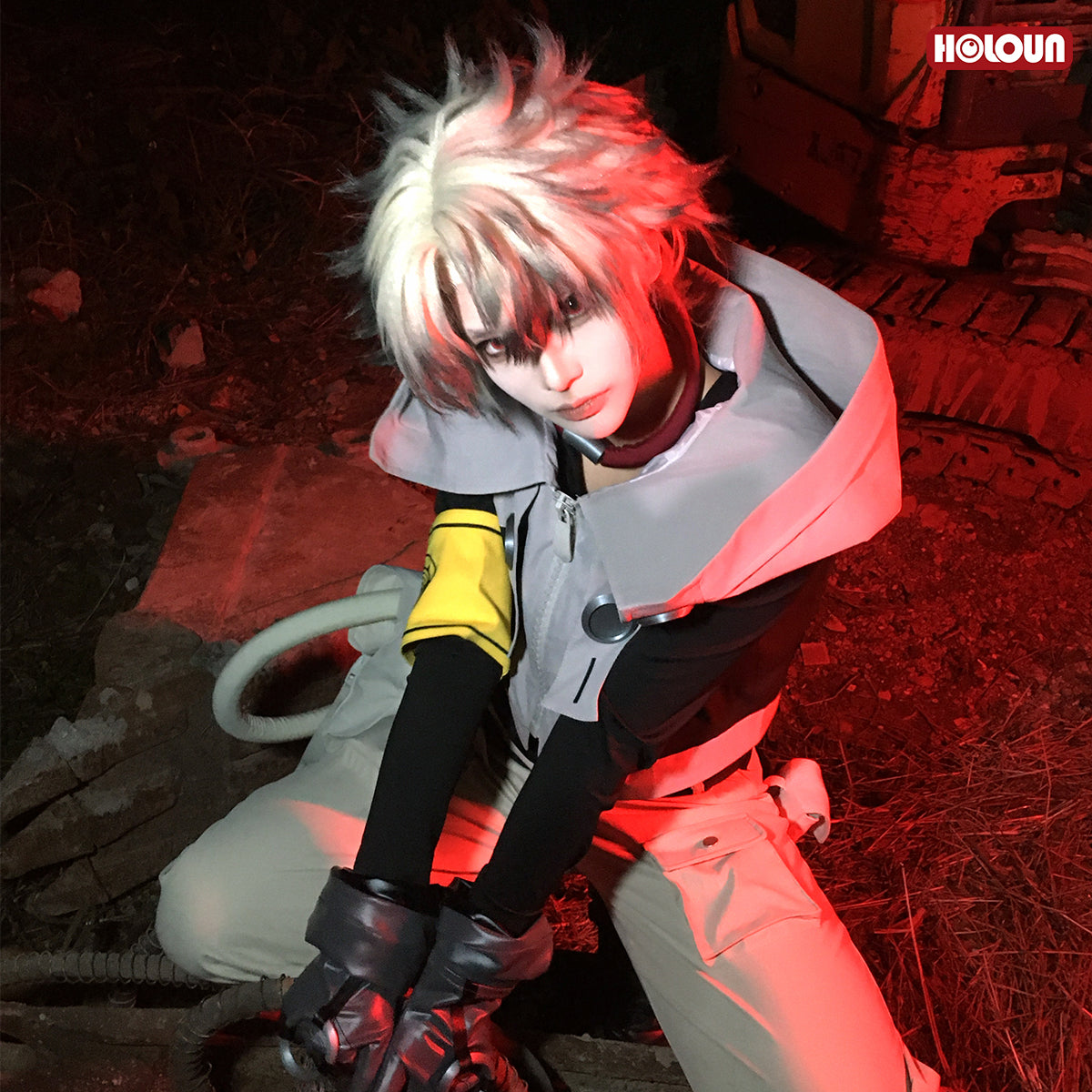 YOO Gachiakuta Anime Rudo Cosplay Costume Convention Halloween Christmas Embroidery Armband T-Shirt Pants Coat Bag Gloves thumbnail 8