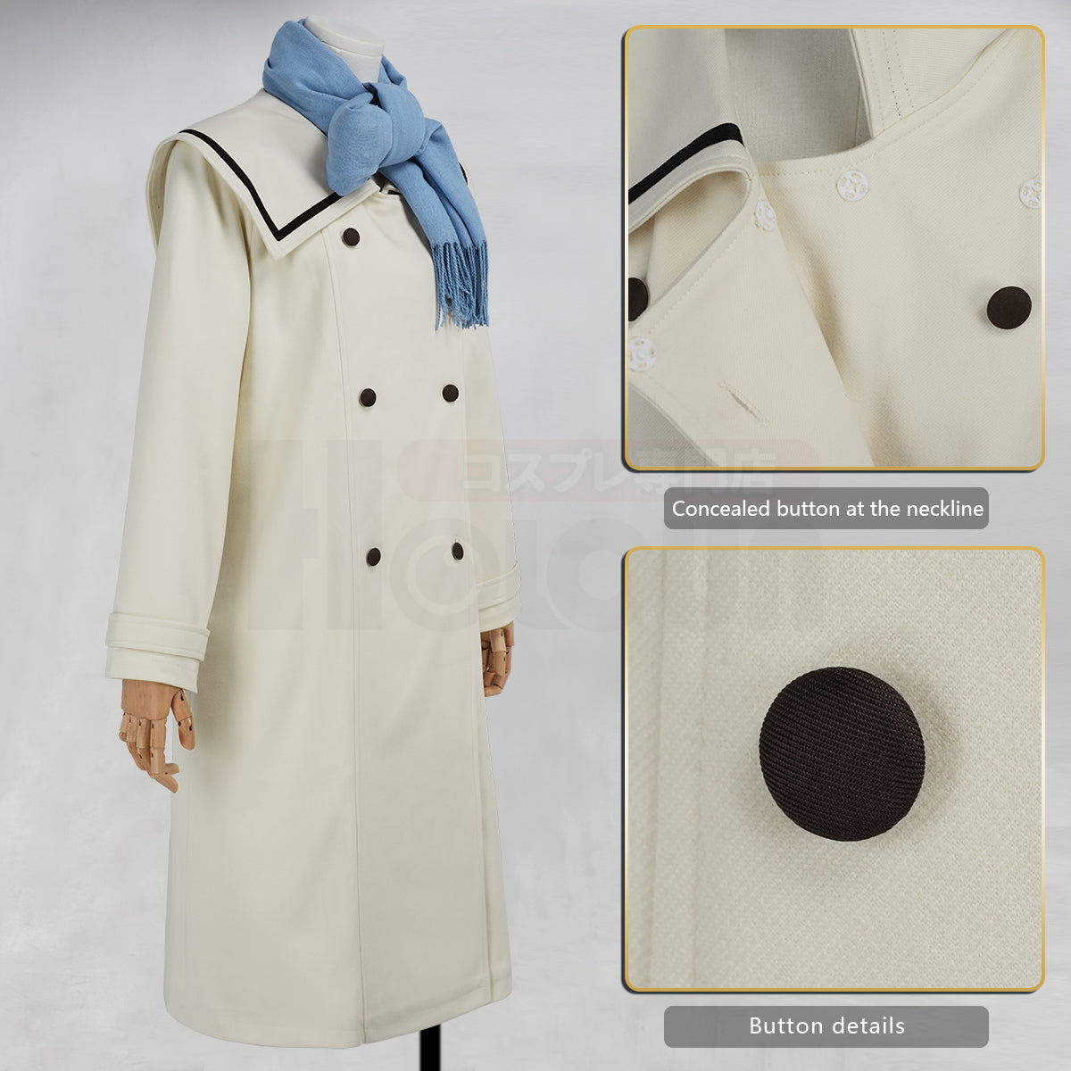 YOO Frieren Beyond Journey’s End Anime Frieren Cosplay Costume Winter Coat Wig Ponytail Halloween Christmas Convention thumbnail 11