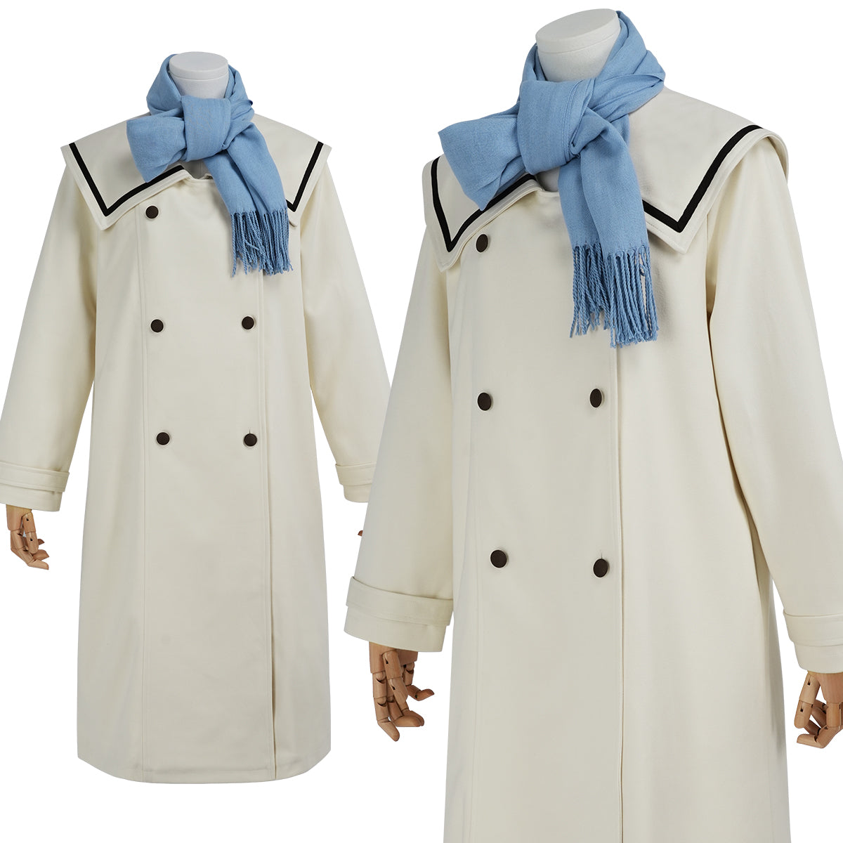 YOO Frieren Beyond Journey’s End Anime Frieren Cosplay Costume Winter Coat Wig Ponytail Halloween Christmas Convention thumbnail 2