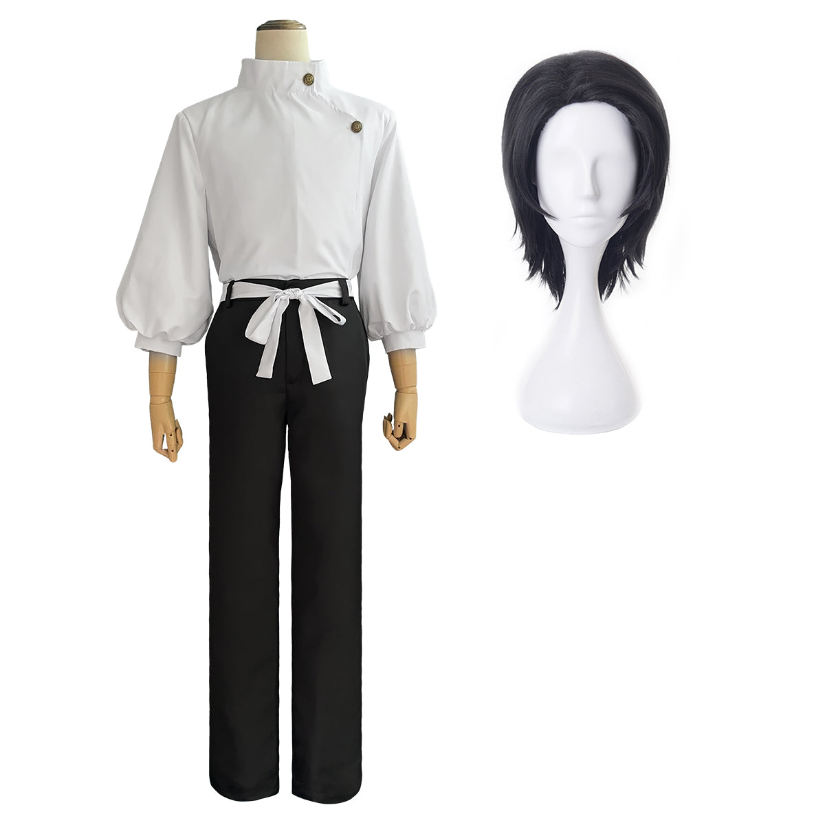 YOO Jujutsu JJK Manga Anime Yuta Okkotsu Cosplay Costume Wig Jacket Pants Uniform Rose Net Synthetic Halloween Christmas thumbnail 2