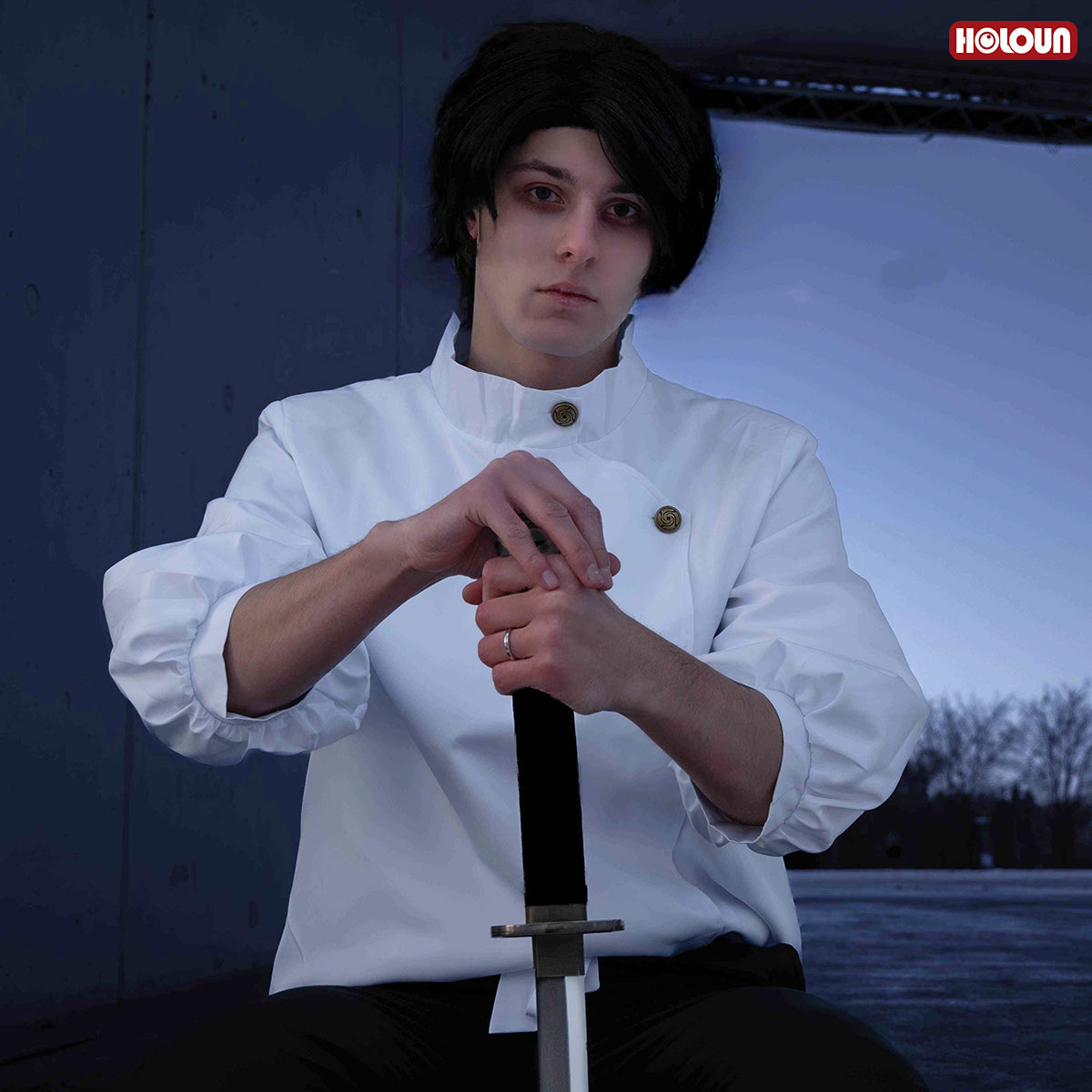 YOO Jujutsu JJK Manga Anime Yuta Okkotsu Cosplay Costume Wig Jacket Pants Uniform Rose Net Synthetic Halloween Christmas thumbnail 4