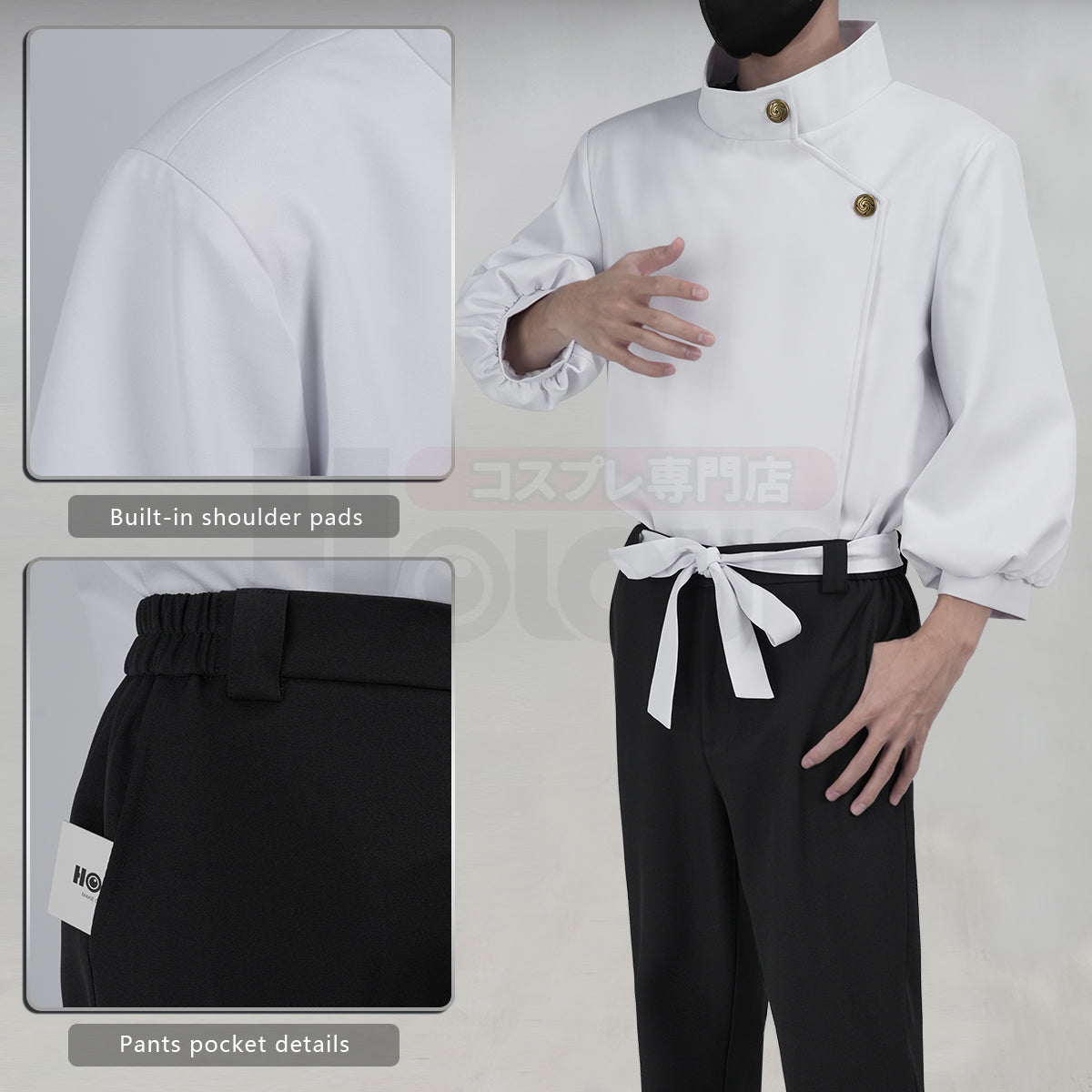 YOO Jujutsu JJK Manga Anime Yuta Okkotsu Cosplay Costume Wig Jacket Pants Uniform Rose Net Synthetic Halloween Christmas thumbnail 9