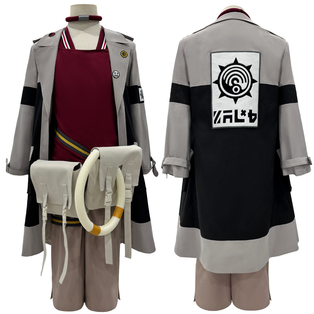 YOO Gachiakuta Anime Enjin Cosplay Costume Wig Embroidery Jacket Pants Bag Convention Halloween Christmas