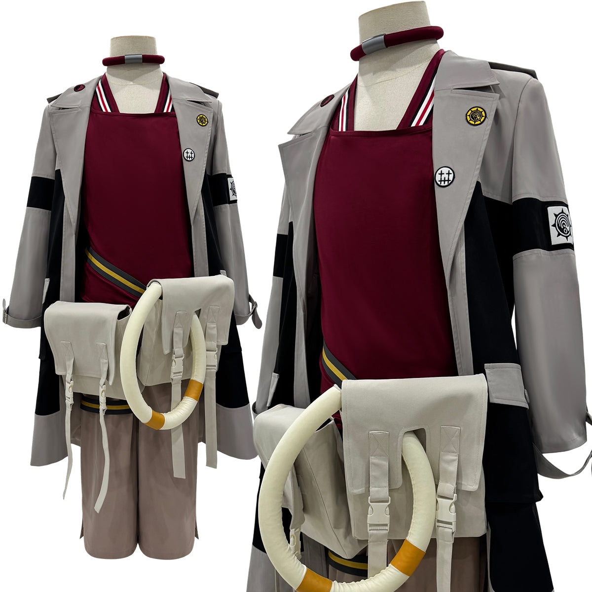 YOO Gachiakuta Anime Enjin Cosplay Costume Wig Embroidery Jacket Pants Bag Convention Halloween Christmas thumbnail 2