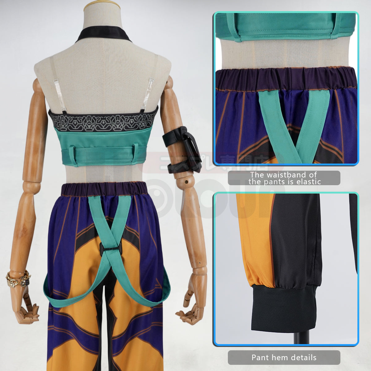 YOO Anime Zoeyy Cosplay Costume Pants Top Animation Convention  Halloween Christmas thumbnail 10