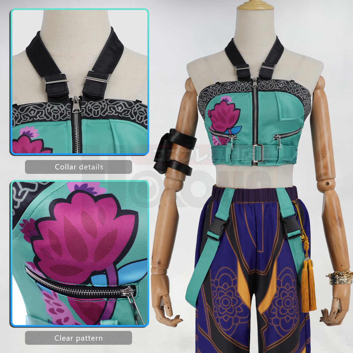 YOO Anime Zoeyy Cosplay Costume Pants Top Animation Convention  Halloween Christmas thumbnail 7