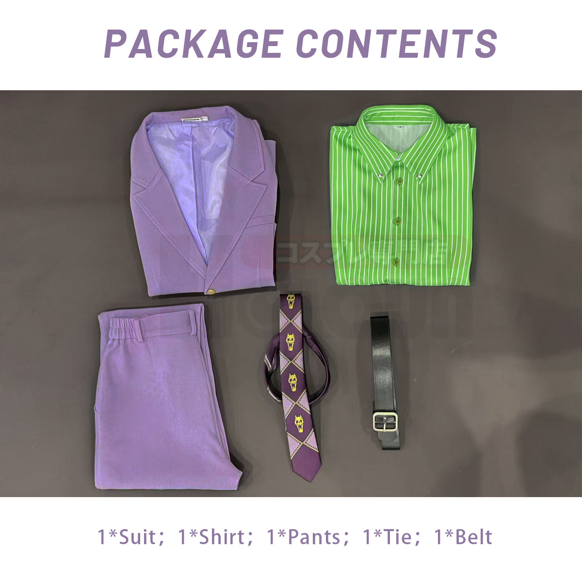 YOO JoJo Anime Kira Yoshikage Cosplay Costume Suit Shirt Pants Tie Animation Convention Halloween Christmas Daily Wear thumbnail 10