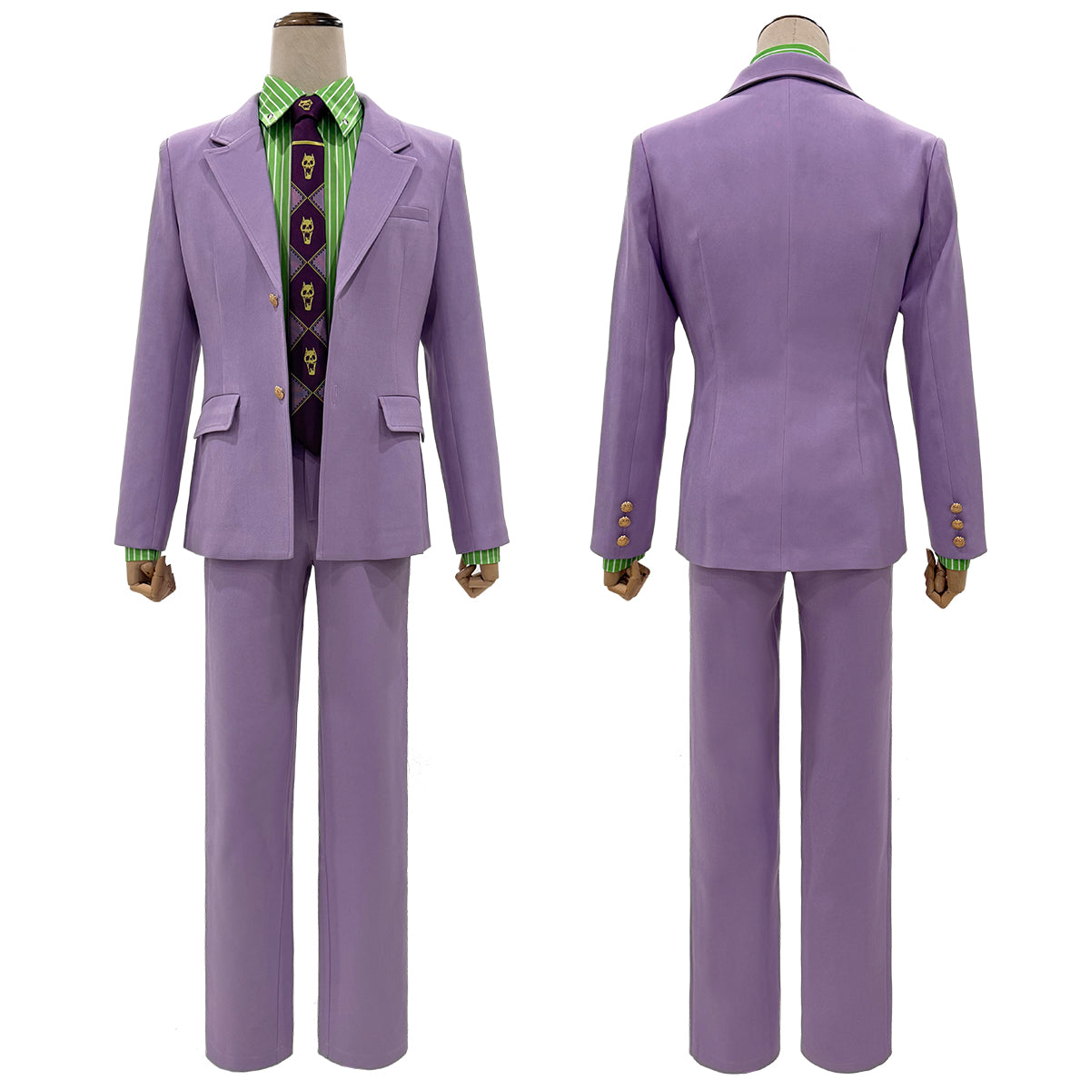 YOO JoJo Anime Kira Yoshikage Cosplay Costume Suit Shirt Pants Tie Animation Convention Halloween Christmas Daily Wear thumbnail 2