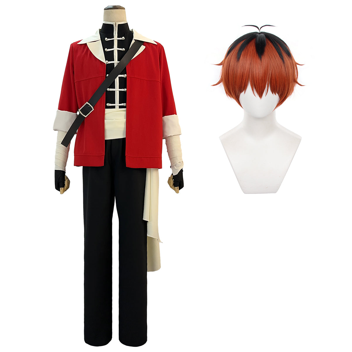YOO Frieren Beyond Journey’s End Anime Stark Cosplay Costume Wig Jacket Sleeveless Vest Pants Christmas Gift thumbnail 6