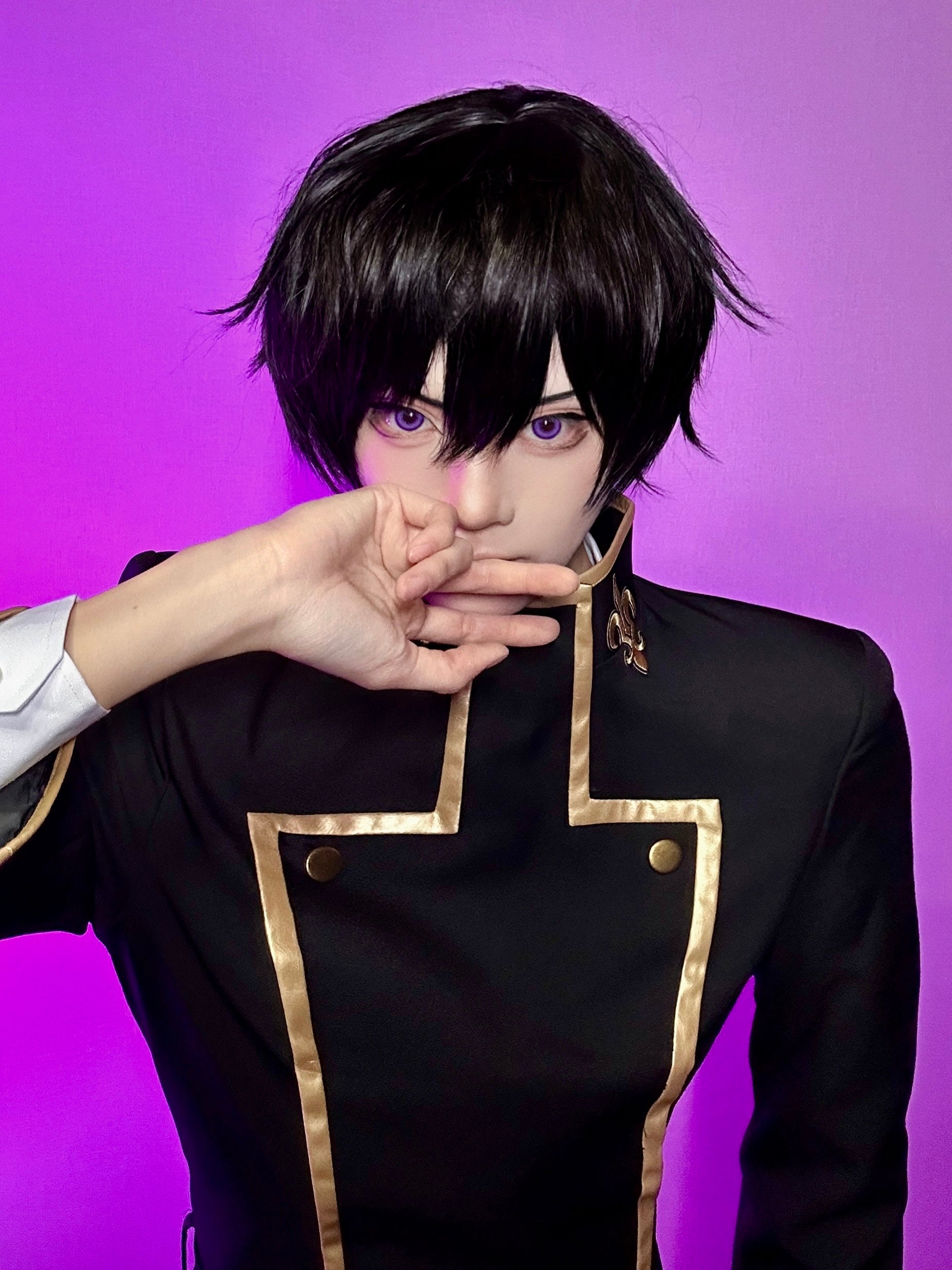 YOO Anime Lelouch Lamperouge Cosplay Costume Black Jacket Pants Belt Halloween Christmas thumbnail 5