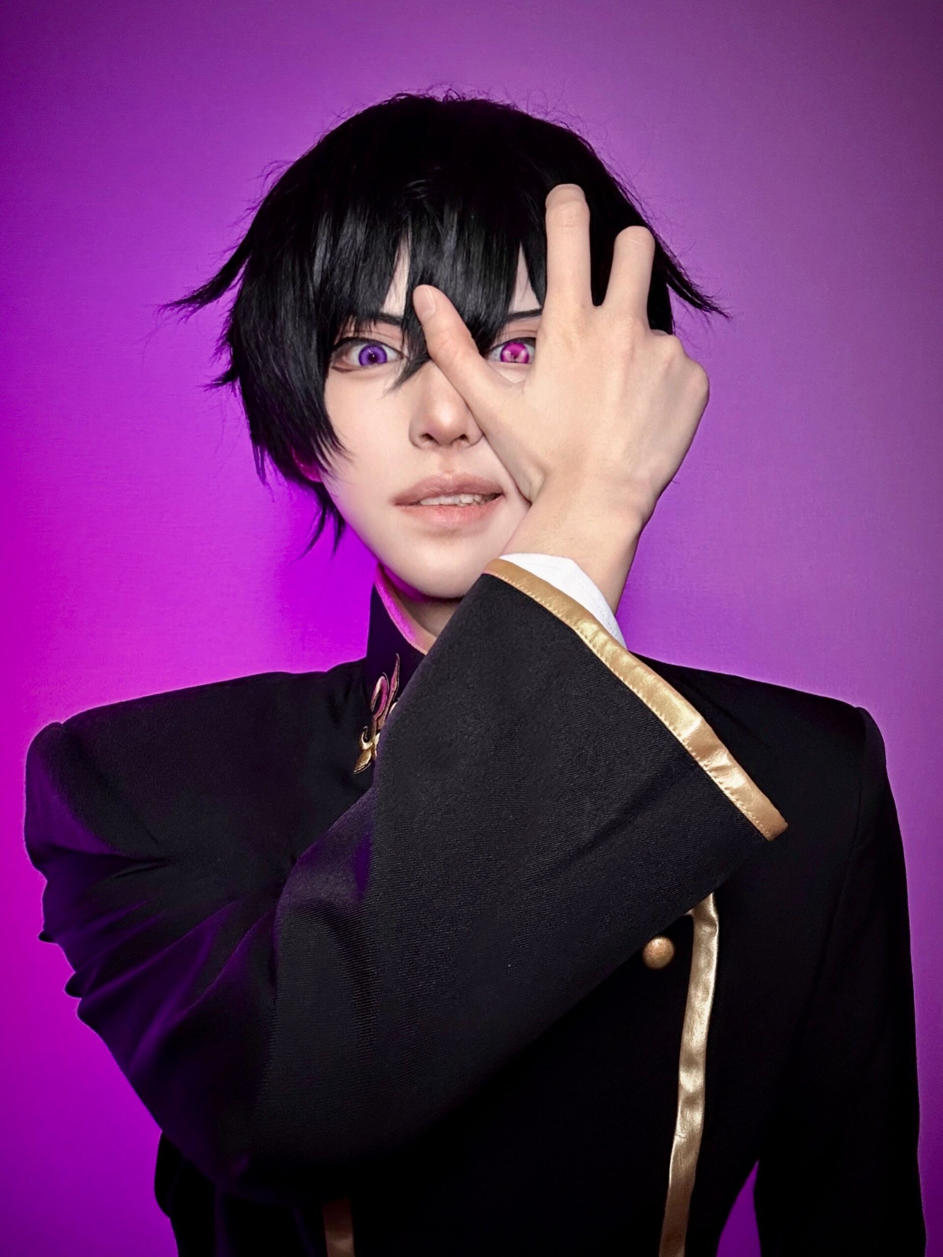 YOO Anime Lelouch Lamperouge Cosplay Costume Black Jacket Pants Belt Halloween Christmas thumbnail 6