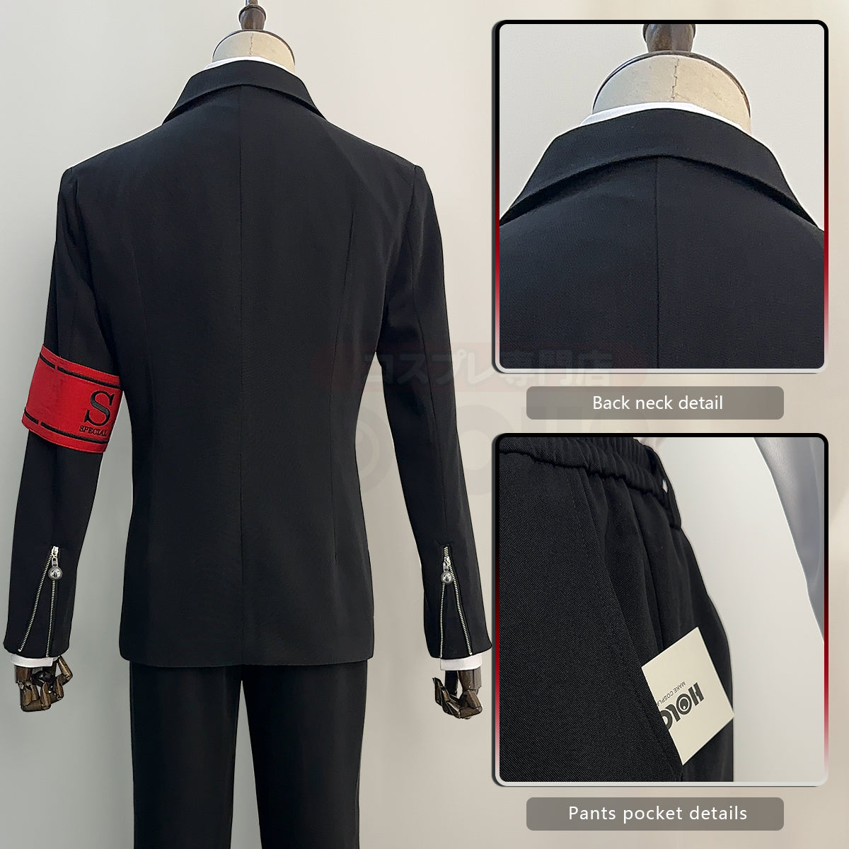 YOO Game P3 Makoto Yuki Cosplay Costume Wig Gekkoukan High School Uniform Embroidery Suit Pants Shirt Daily Wearing Gift thumbnail 13