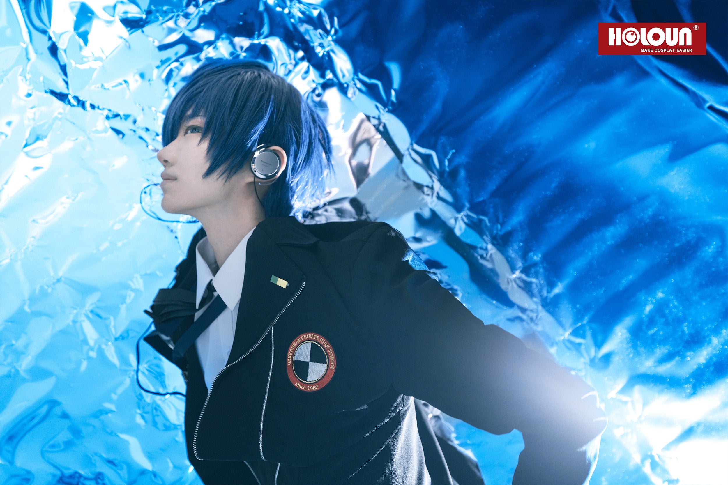 YOO Game P3 Makoto Yuki Cosplay Costume Wig Gekkoukan High School Uniform Embroidery Suit Pants Shirt Daily Wearing Gift thumbnail 3