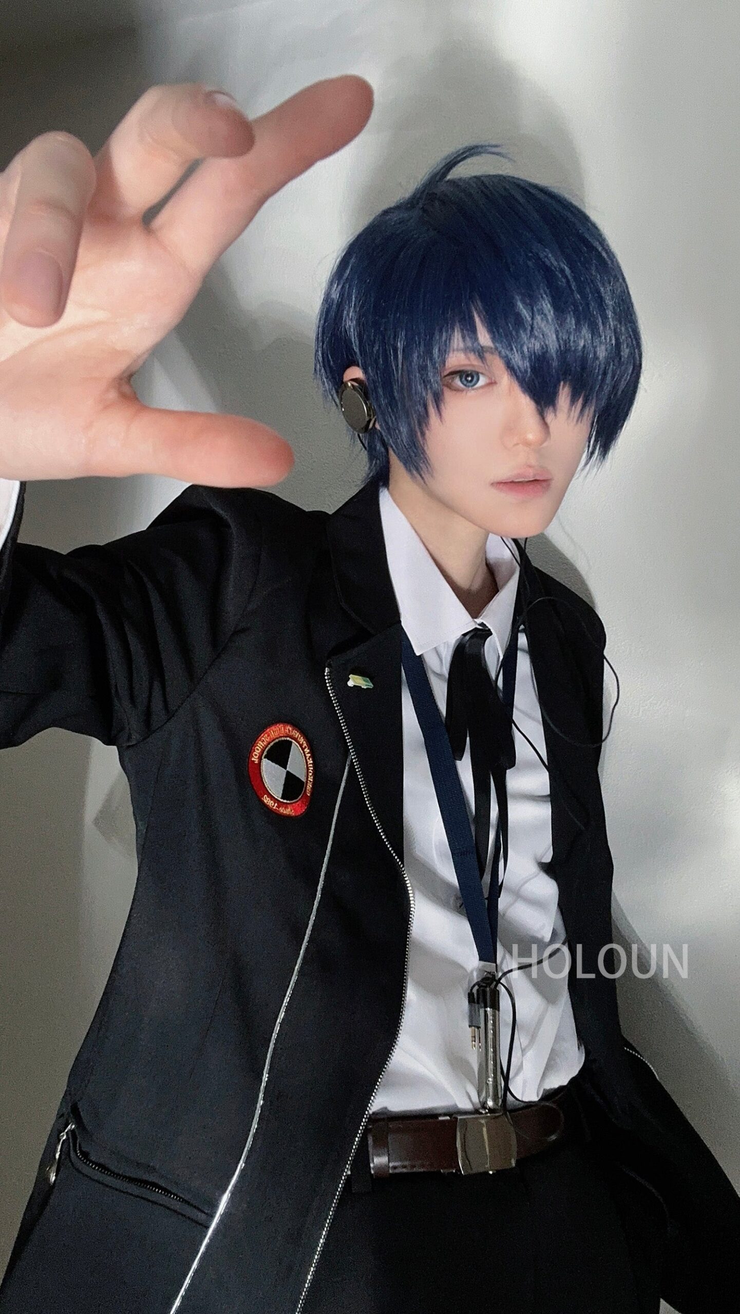 YOO Game P3 Makoto Yuki Cosplay Costume Wig Gekkoukan High School Uniform Embroidery Suit Pants Shirt Daily Wearing Gift thumbnail 7