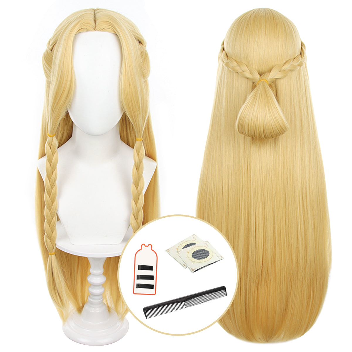 YOO Delicious in Anime Marcille Cosplay Costume Wig Shawl Cloak Dress Pants Rose Net thumbnail 15
