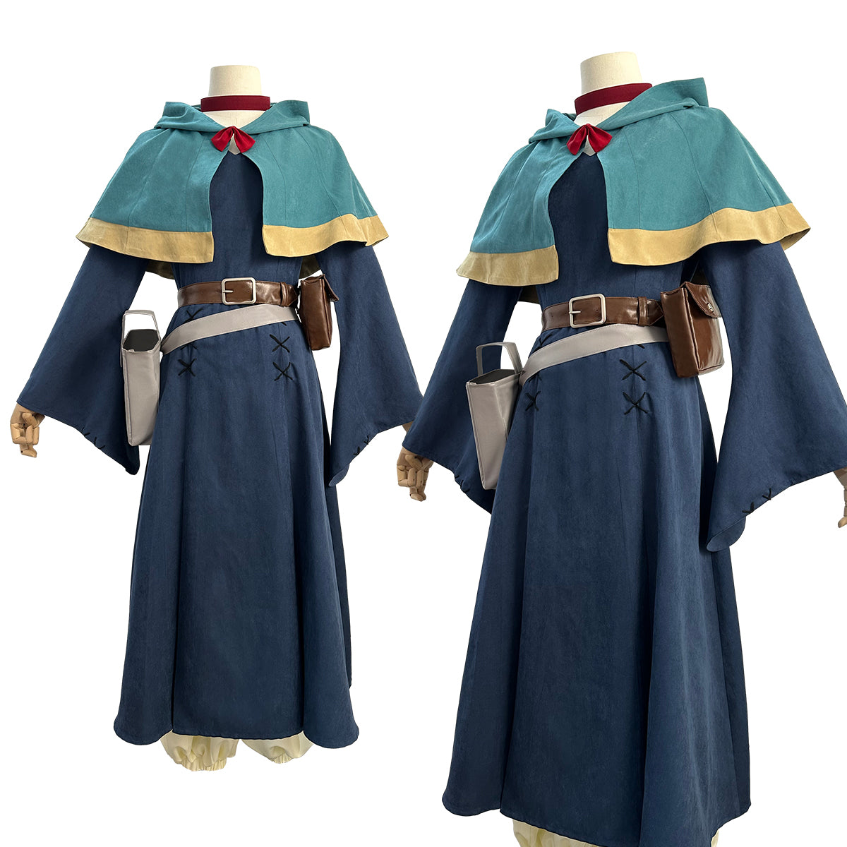 YOO Delicious in Anime Marcille Cosplay Costume Wig Shawl Cloak Dress Pants Rose Net thumbnail 7