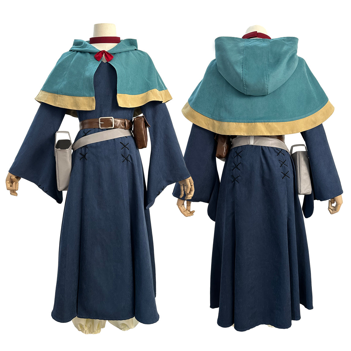 YOO Delicious in Anime Marcille Cosplay Costume Wig Shawl Cloak Dress Pants Rose Net thumbnail 8