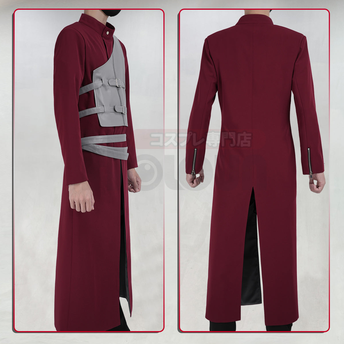YOO Anime Gaara Cosplay Costume Coat Pants Vest Belt Animation Convention Halloween Christmas Gift thumbnail 9