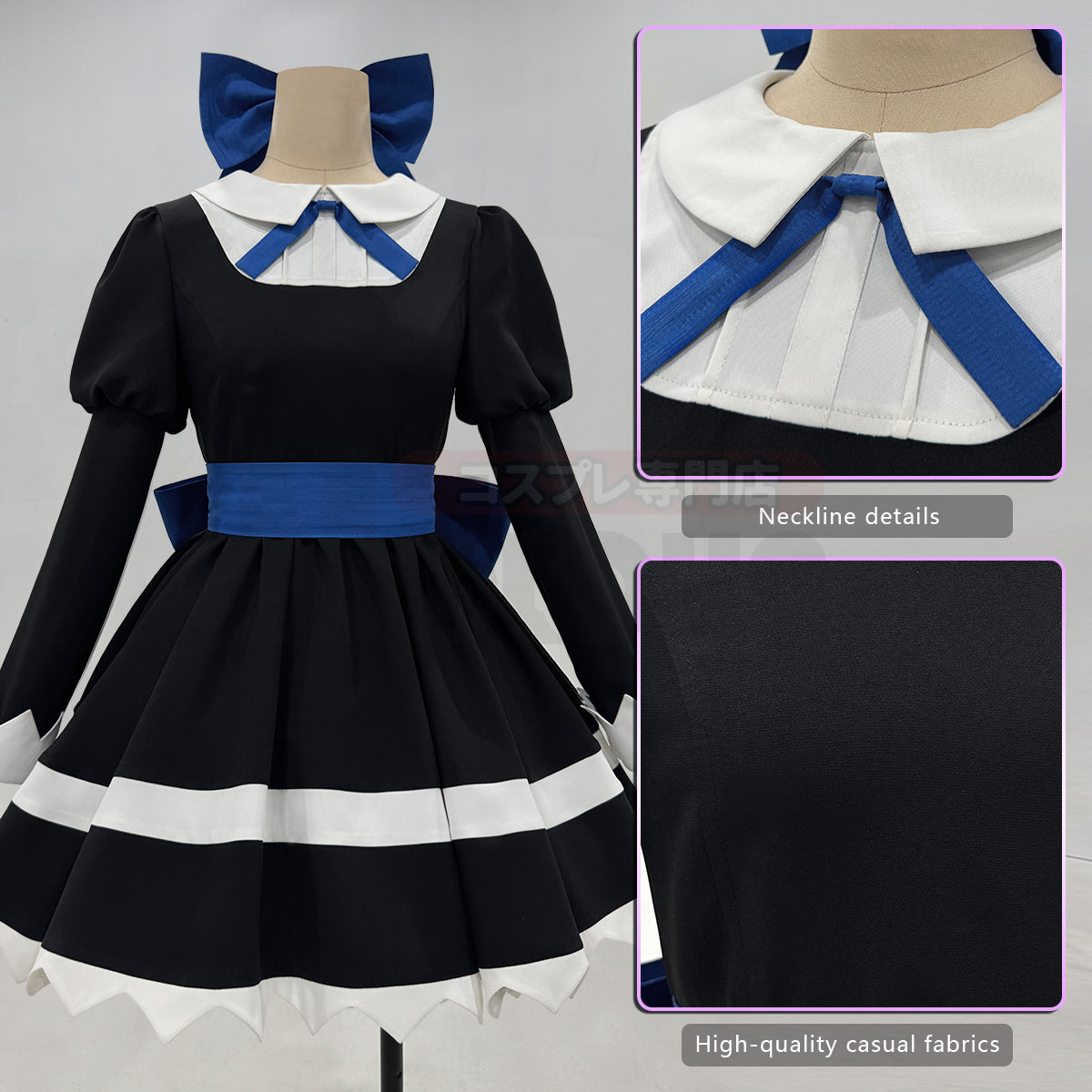 YOO Stocking Panty Anime Stocking Anarchy Cosplay Costume Dress Stockings Bowknot Headdress Cos Convention thumbnail 6