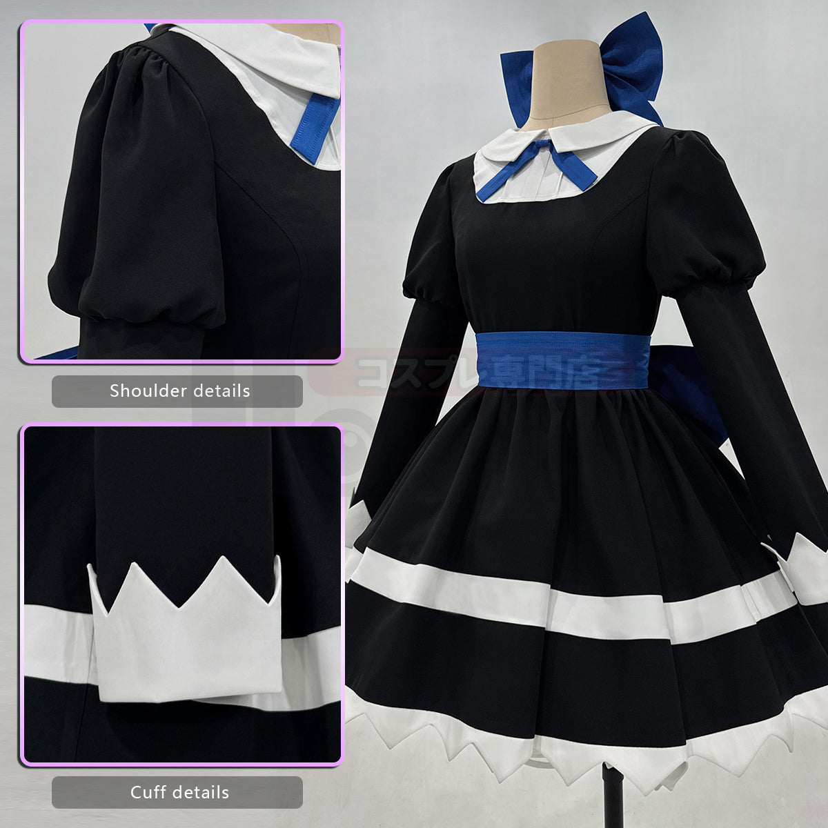 YOO Stocking Panty Anime Stocking Anarchy Cosplay Costume Dress Stockings Bowknot Headdress Cos Convention thumbnail 7