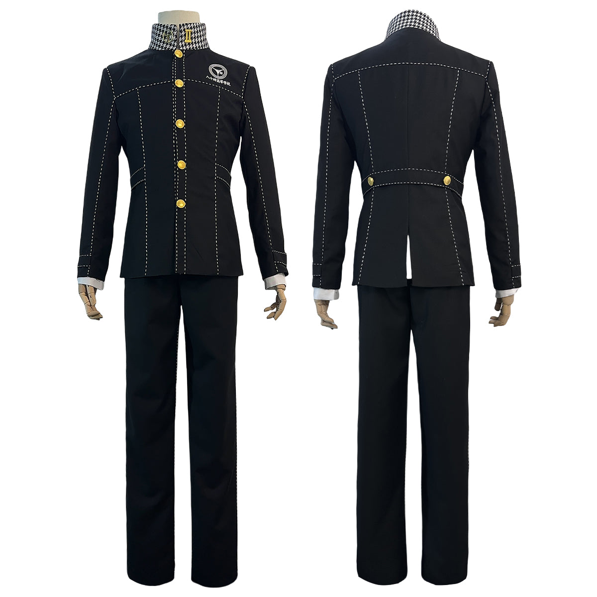 YOO P4 Game Yu Narukami Cosplay Costume Wig School Uniform Embroidery Plaid Collar Suit Pants White Shirt Daily Wear Halloween thumbnail 6