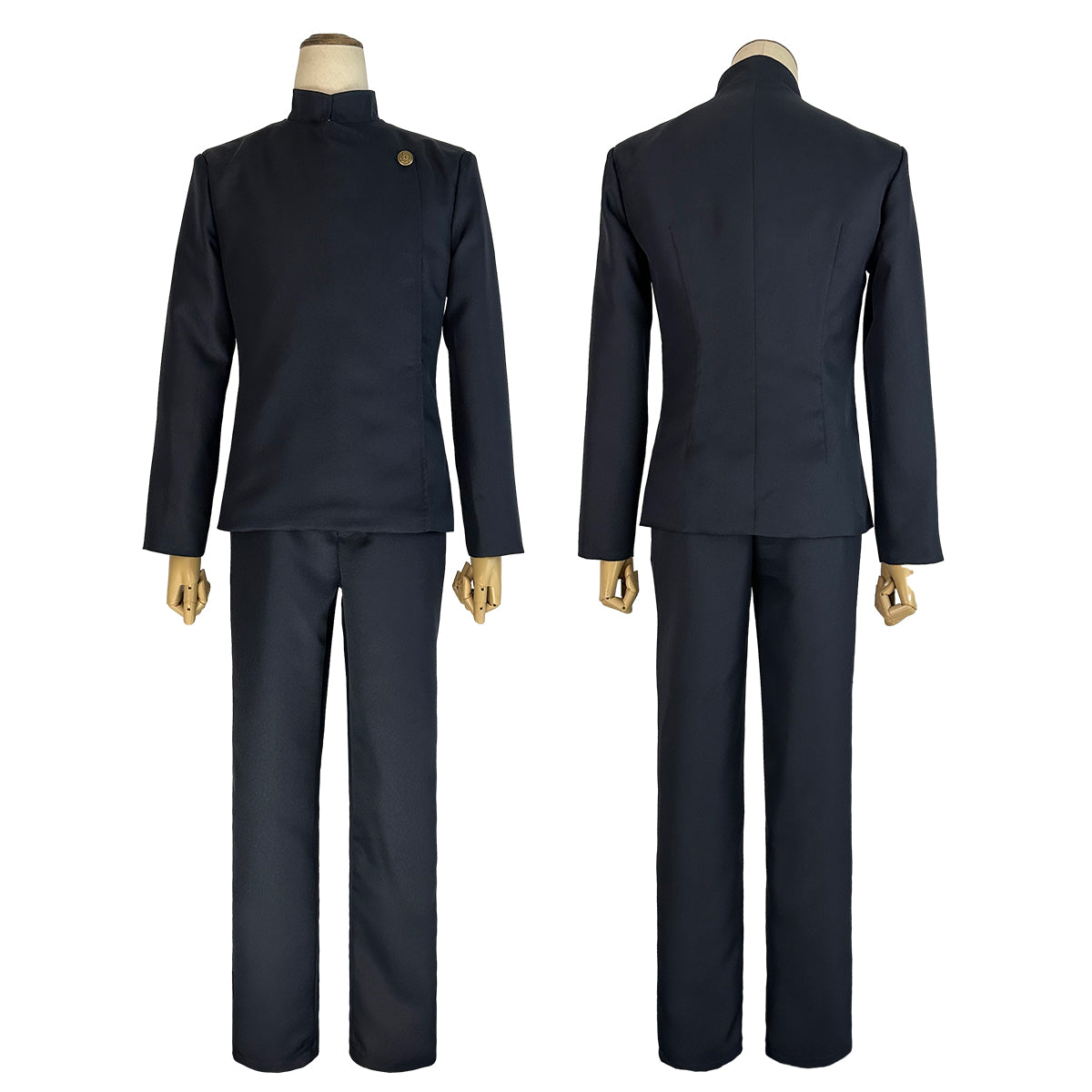 YOO Jujutsu JJK Manga Anime Satoru Gojo Cosplay Costume Wig Dark Blue Jacket Pants Uniform Rose Net Halloween thumbnail 3