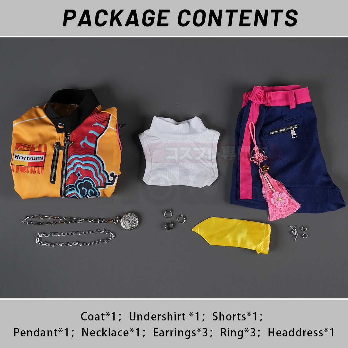 YOO Anime Rumii Cosplay Costume Jacket Shorts Animation Convention 2025 Halloween Christmas thumbnail 8