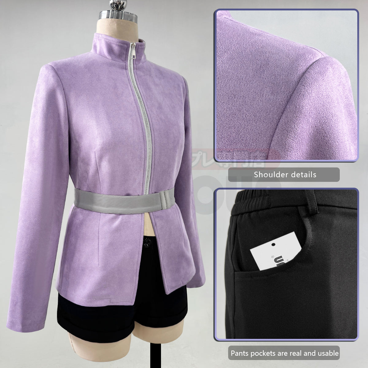 YOO Anime Karin Cosplay Costume Top Shorts Waist Pouch Animation Convention 2025 Halloween Thanksgiving Day Christmas thumbnail 6