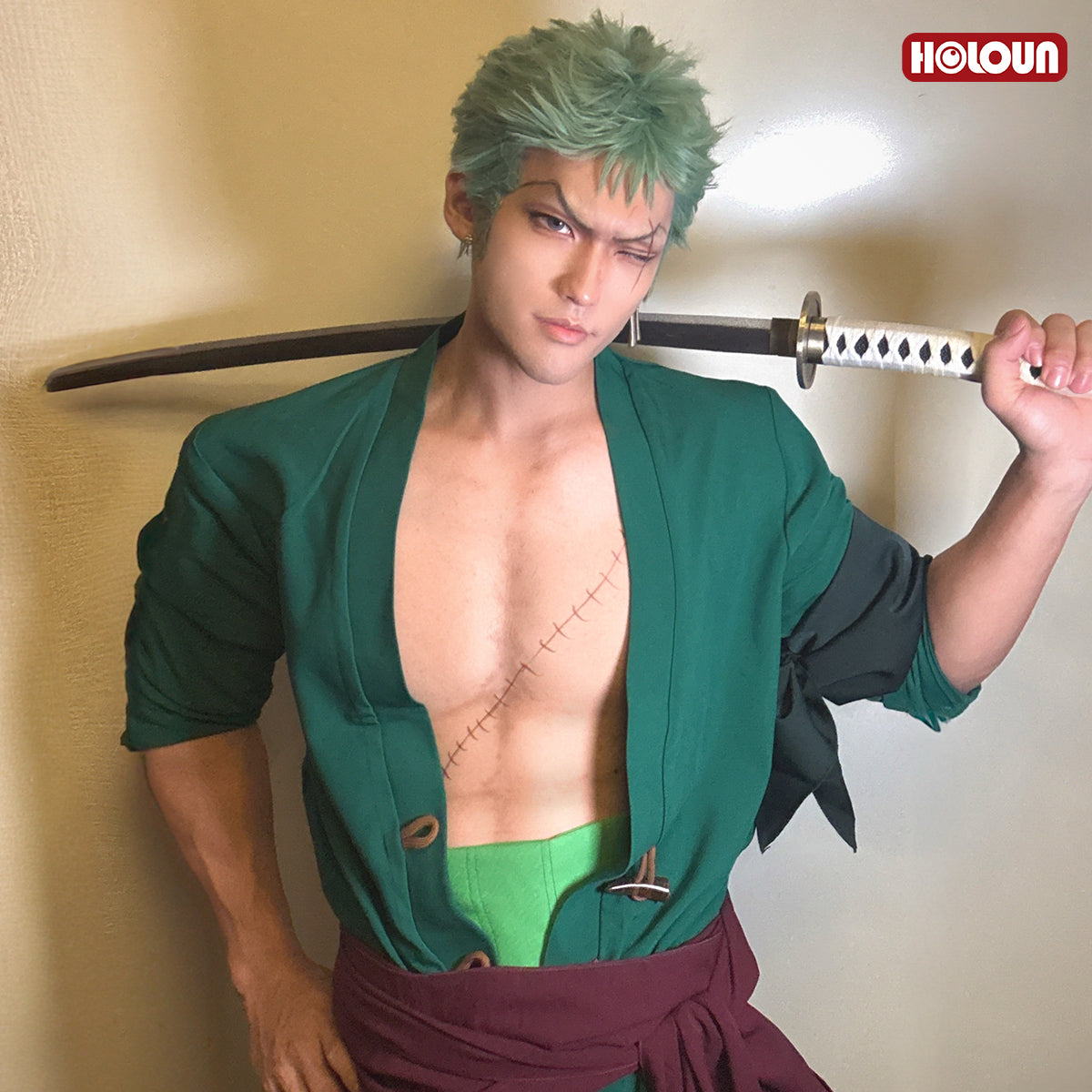 YOO ONE Anime Roronoa Zoro Cosplay Costume Pants Haori Head Scarf Animation Convention 2025 Halloween Christmas Gift thumbnail 5
