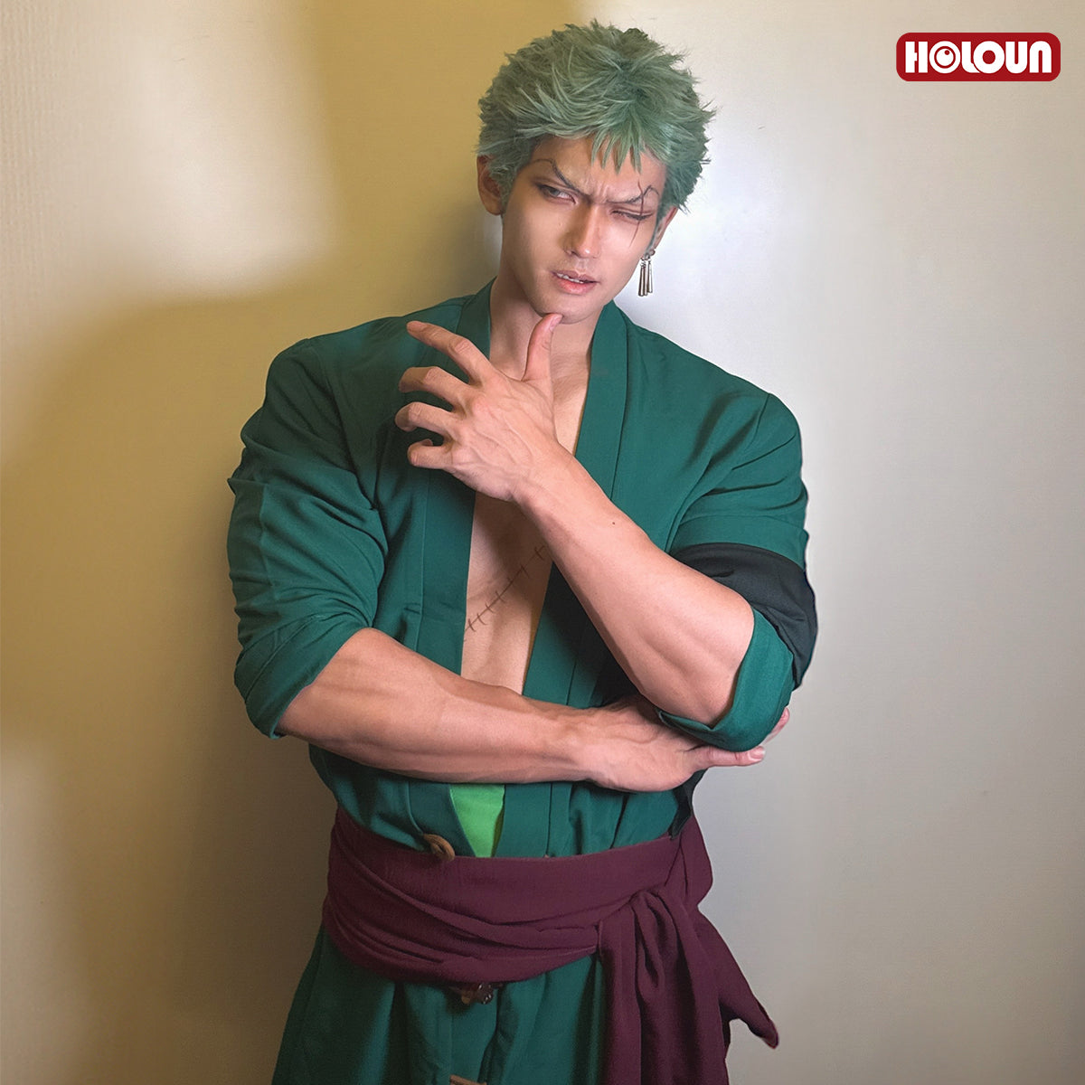 YOO ONE Anime Roronoa Zoro Cosplay Costume Pants Haori Head Scarf Animation Convention 2025 Halloween Christmas Gift thumbnail 7