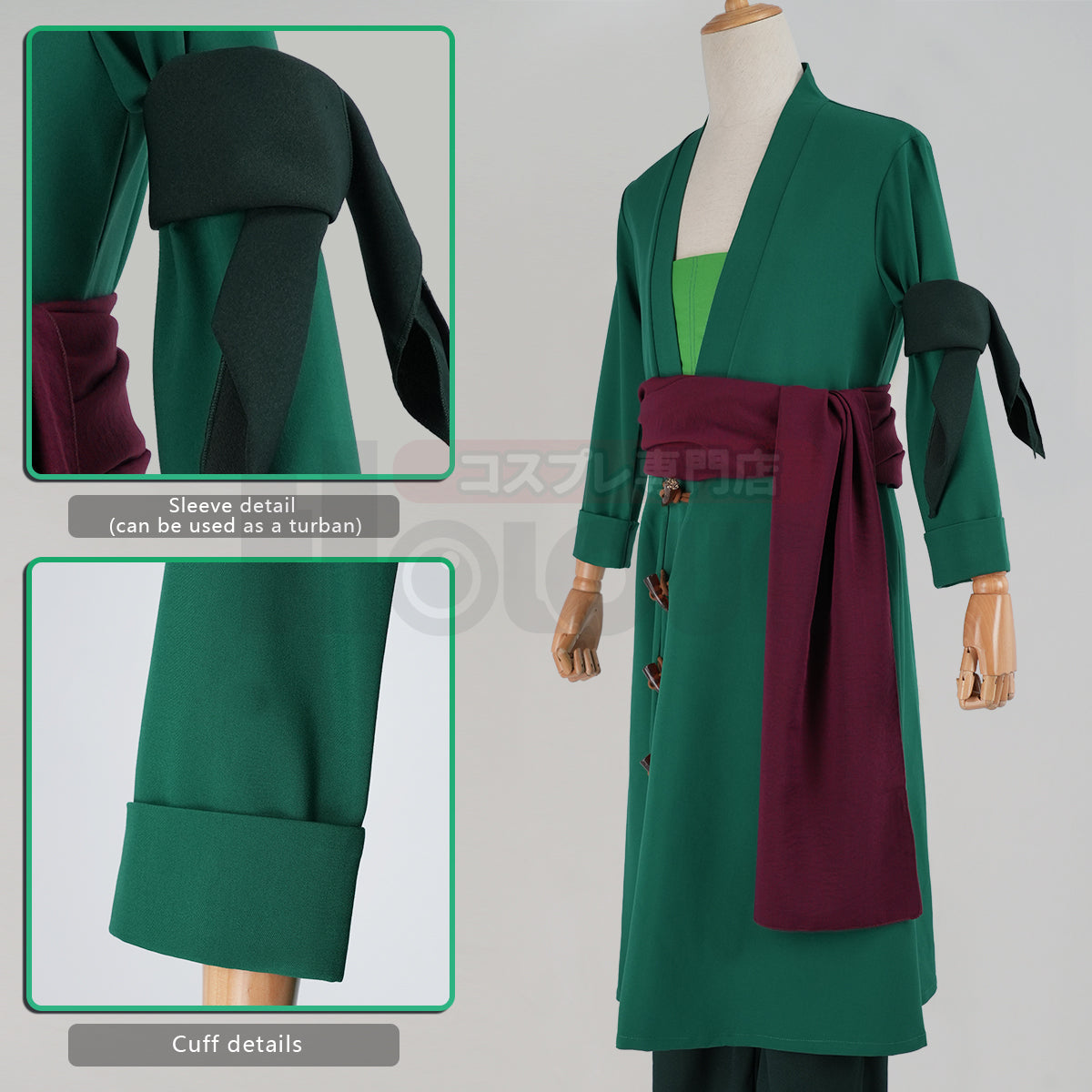 YOO ONE Anime Roronoa Zoro Cosplay Costume Pants Haori Head Scarf Animation Convention 2025 Halloween Christmas Gift thumbnail 9