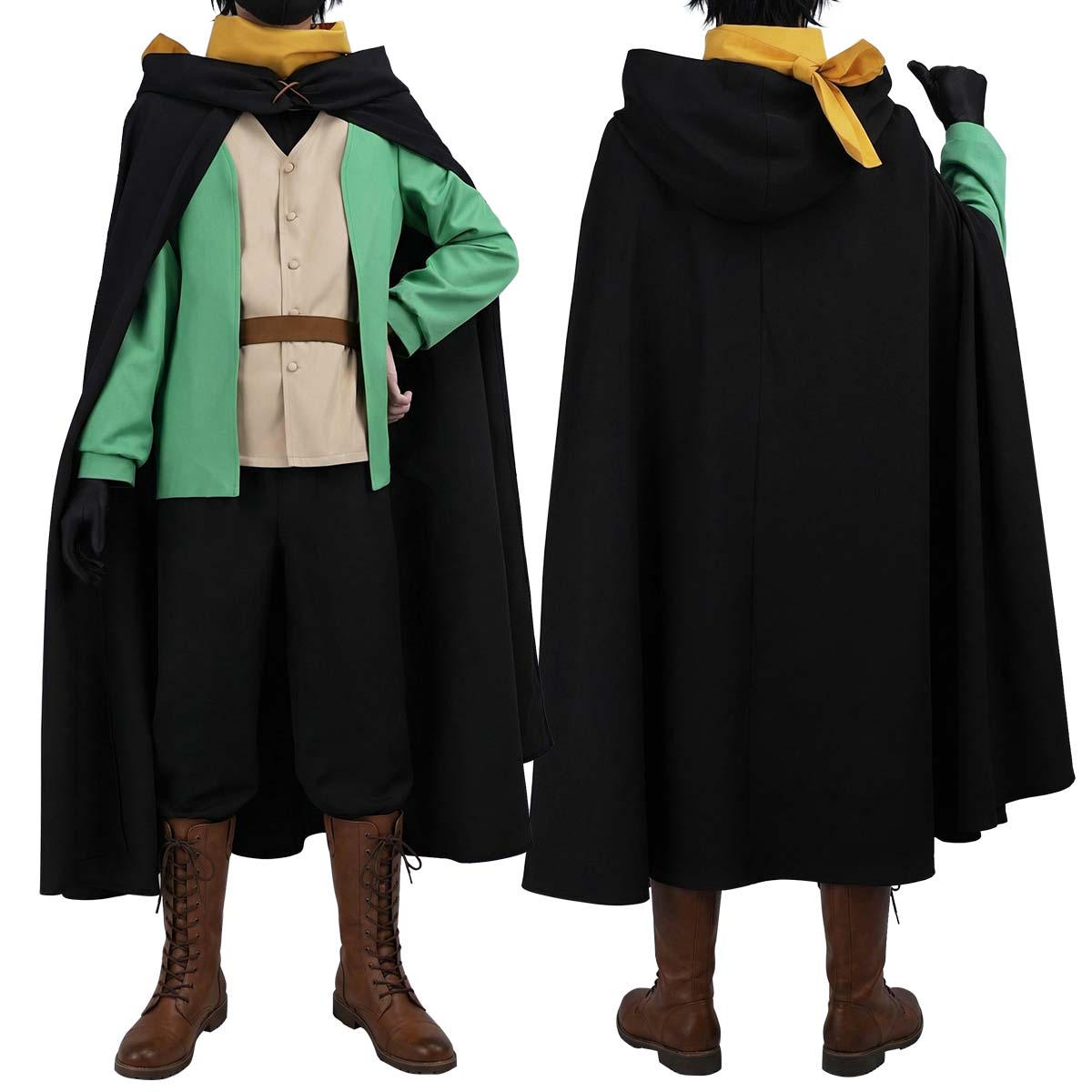 Pre-sale YOO Re:Life In A Different World From Zero Anime Natsuki Subaru Cosplay Costume Black Cloak Vest T-shirt Pants Scarf Glove