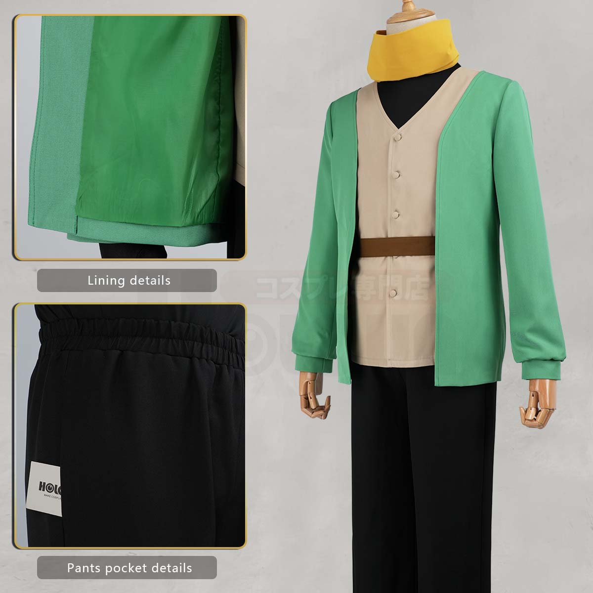 Pre-sale YOO Re:Life In A Different World From Zero Anime Natsuki Subaru Cosplay Costume Black Cloak Vest T-shirt Pants Scarf Glove thumbnail 7