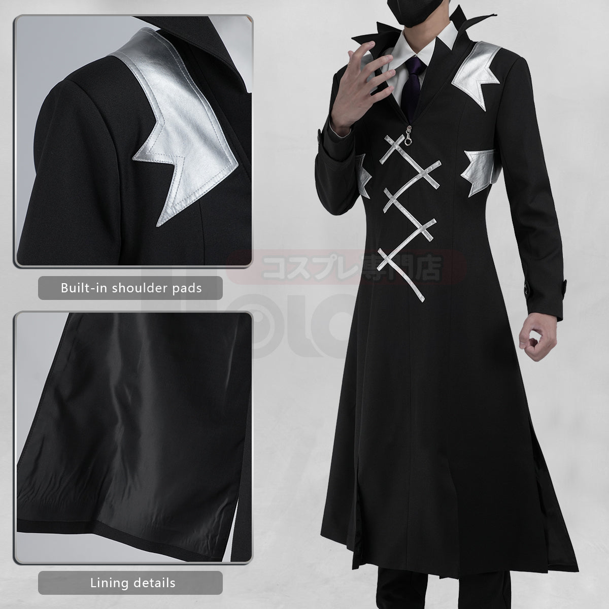 YOO STONE Anime Dr. Xeno Houston Wingfield Cosplay Costume Coat Shirt Pants Tie Convention Halloween Christmas Gift thumbnail 5