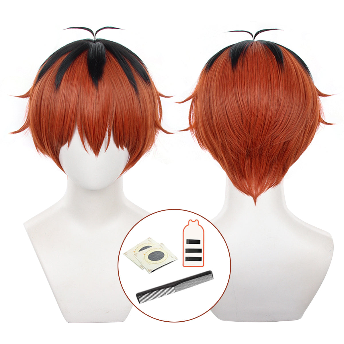 YOO Frieren Beyond Journey’s End Anime Stark Cosplay Costume Wig Red Winter Jacket Black Pants Halloween Christmas Convention thumbnail 15