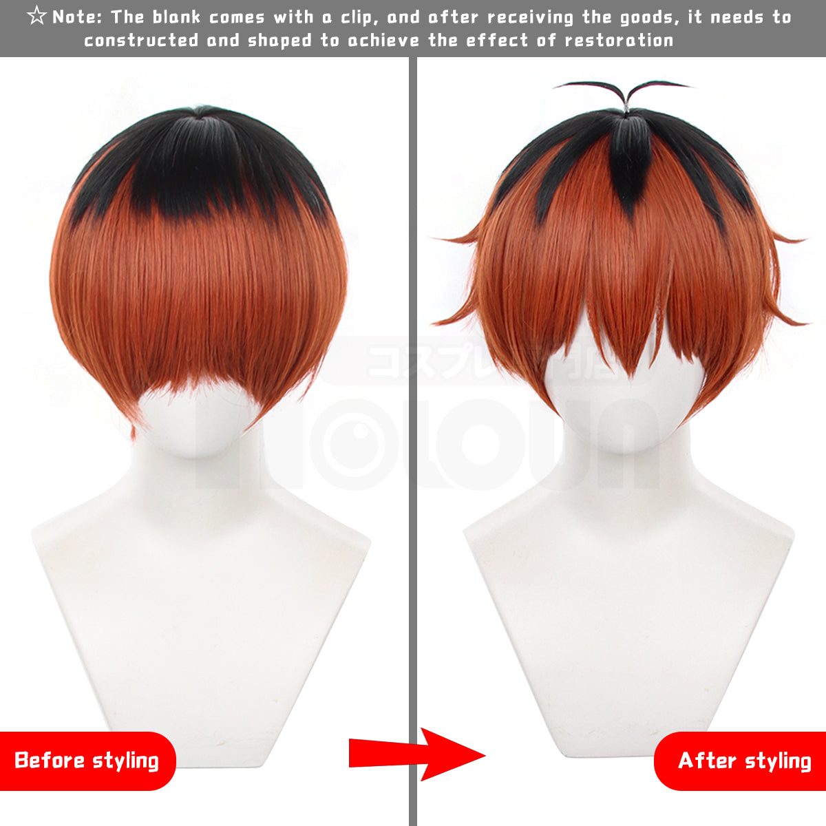 YOO Frieren Beyond Journey’s End Anime Stark Cosplay Costume Wig Red Winter Jacket Black Pants Halloween Christmas Convention thumbnail 16