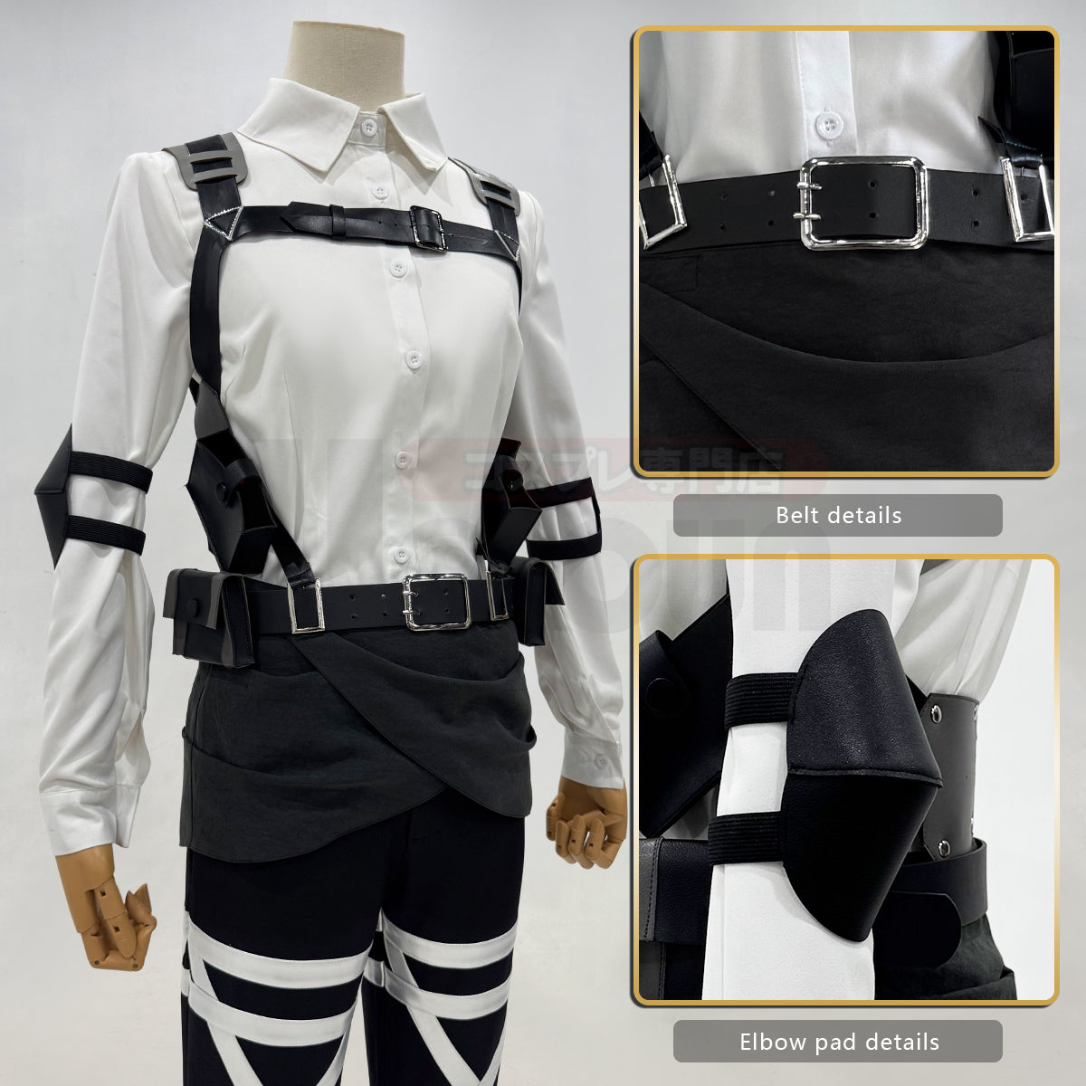 YOO Anime Hanji Zoe Cosplay Costume Green Embroidery Cloak Shirt Pants Belts Animation Convention Halloween Christmas Gift thumbnail 12