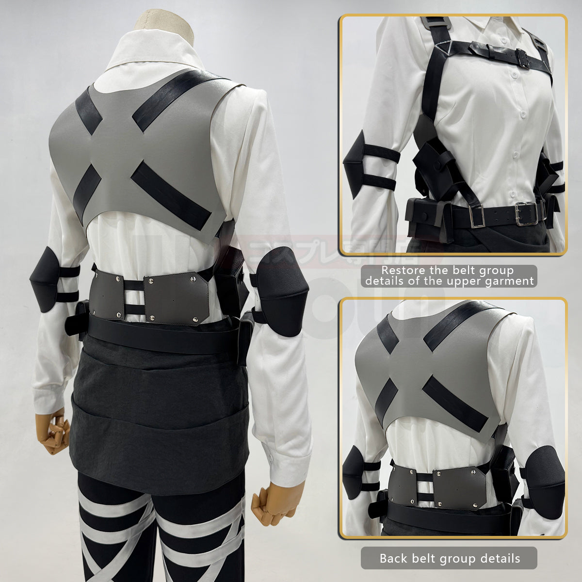 YOO Anime Hanji Zoe Cosplay Costume Green Embroidery Cloak Shirt Pants Belts Animation Convention Halloween Christmas Gift thumbnail 15